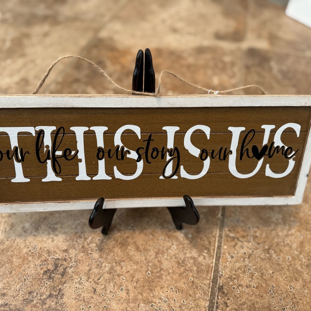 Brown and White Art & Decals Wall Decor 'This Is Us'